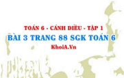 Bài 3 trang 88 SGK Toán 6 tập 1 Cánh Diều